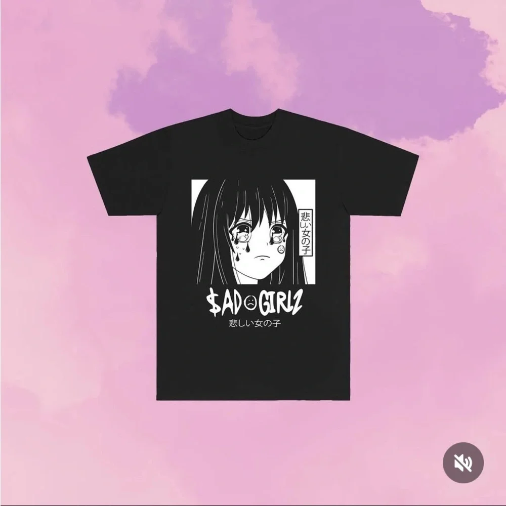 Sad Girlz by Lost Hills Black Unisex XL  T-Shirt